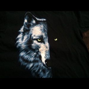 ❗️ClosetClosing❗️Green eyed wolf tshirt